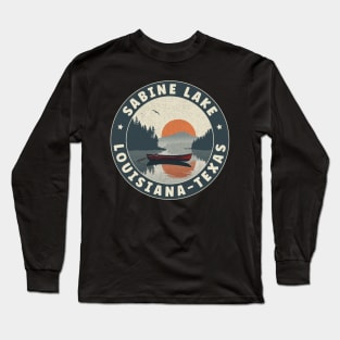 Sabine Lake Louisiana-Texas Sunset Long Sleeve T-Shirt